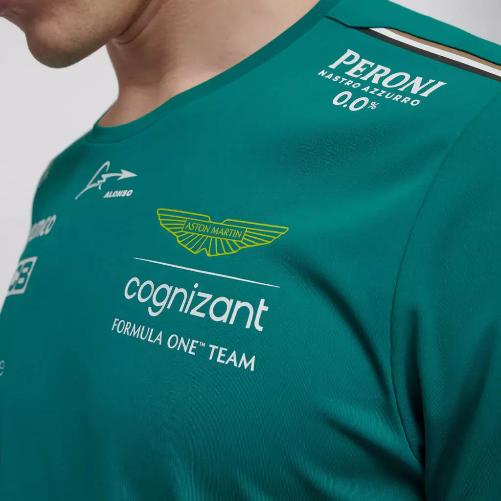 Aston Martin Aramco Cognizant F1 2023 Official Fernando Alonso Team Driver  T-Shirt - Kids