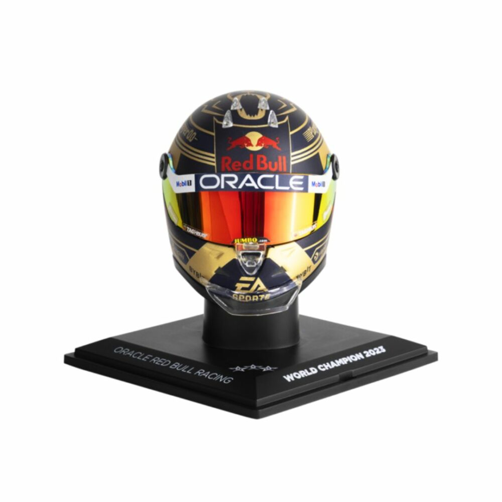 1 4 Max Verstappen World Champion 2023 Mini Helmet 1 | IG Studio