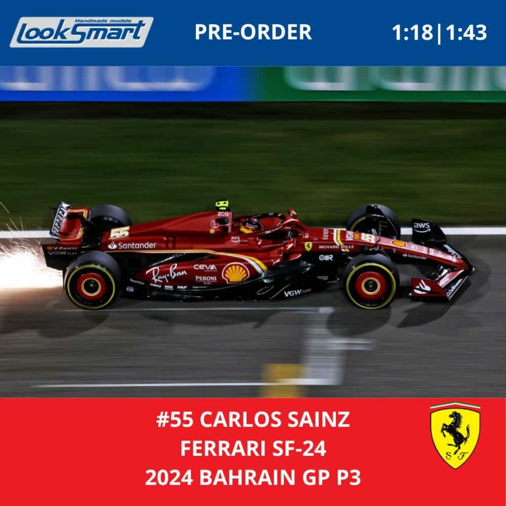Carlos Sainz - Ferrari SF-24 - 2024 Bahrain GP P3 - LookSmart Model