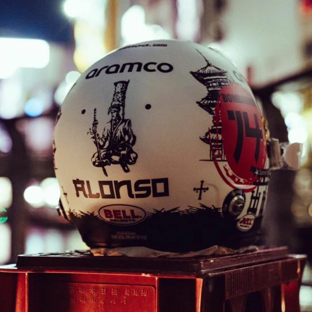 Spark 2023 Fernando Alonso Japanese GP Helmet 2 | IG Studio