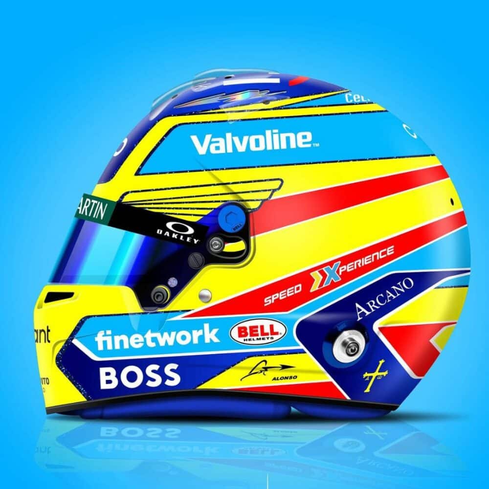 Spark Fernando Alonso 2024 Season Helmet Model 2 | IG Studio