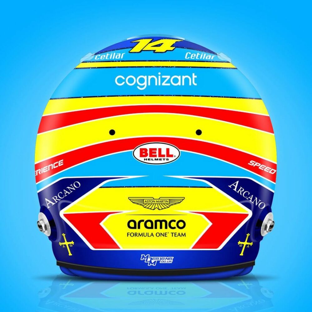 Spark Fernando Alonso 2024 Season Helmet Model 3 | IG Studio