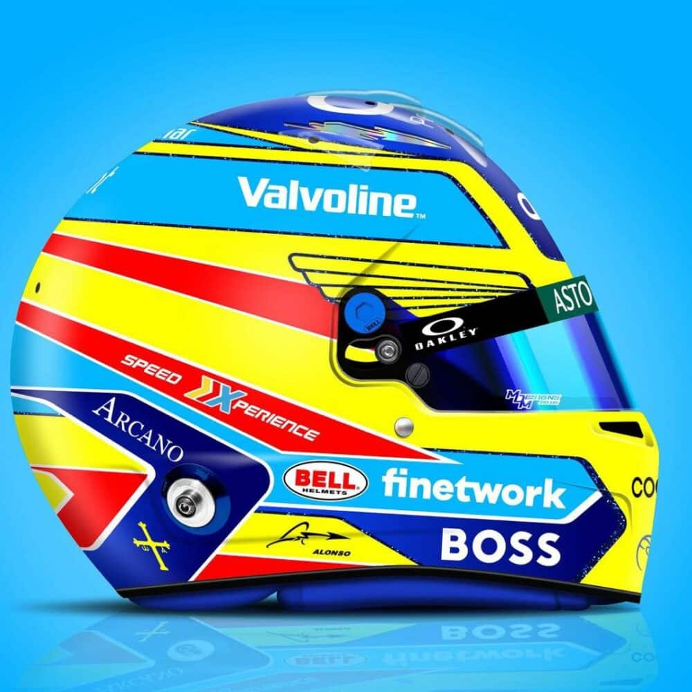 Spark Fernando Alonso 2024 Season Helmet Model 4 | IG Studio
