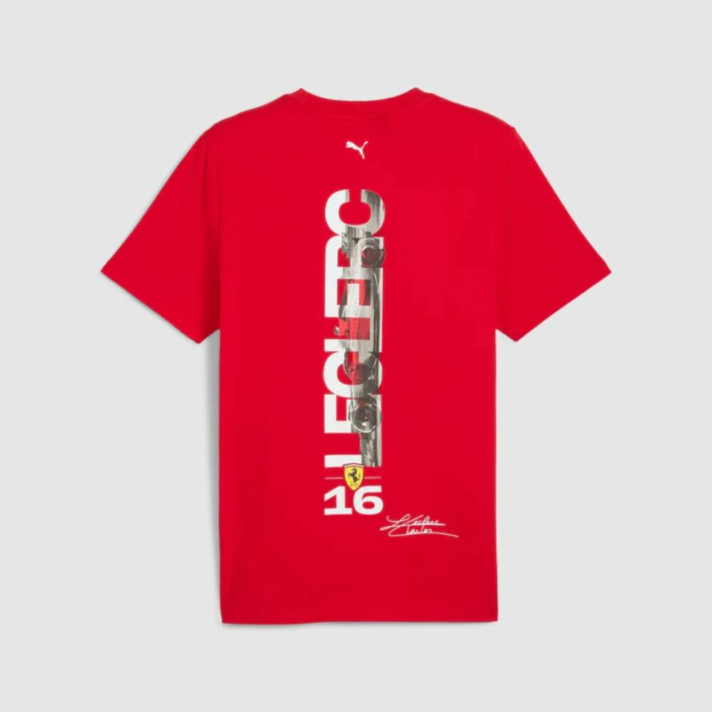 Charles Leclerc 95 Years T Shirt Red 2 | IG Studio