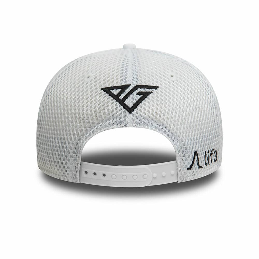alpine racing pierre gasly white 9fifty original fit snapback cap 60509846 back | IG Studio
