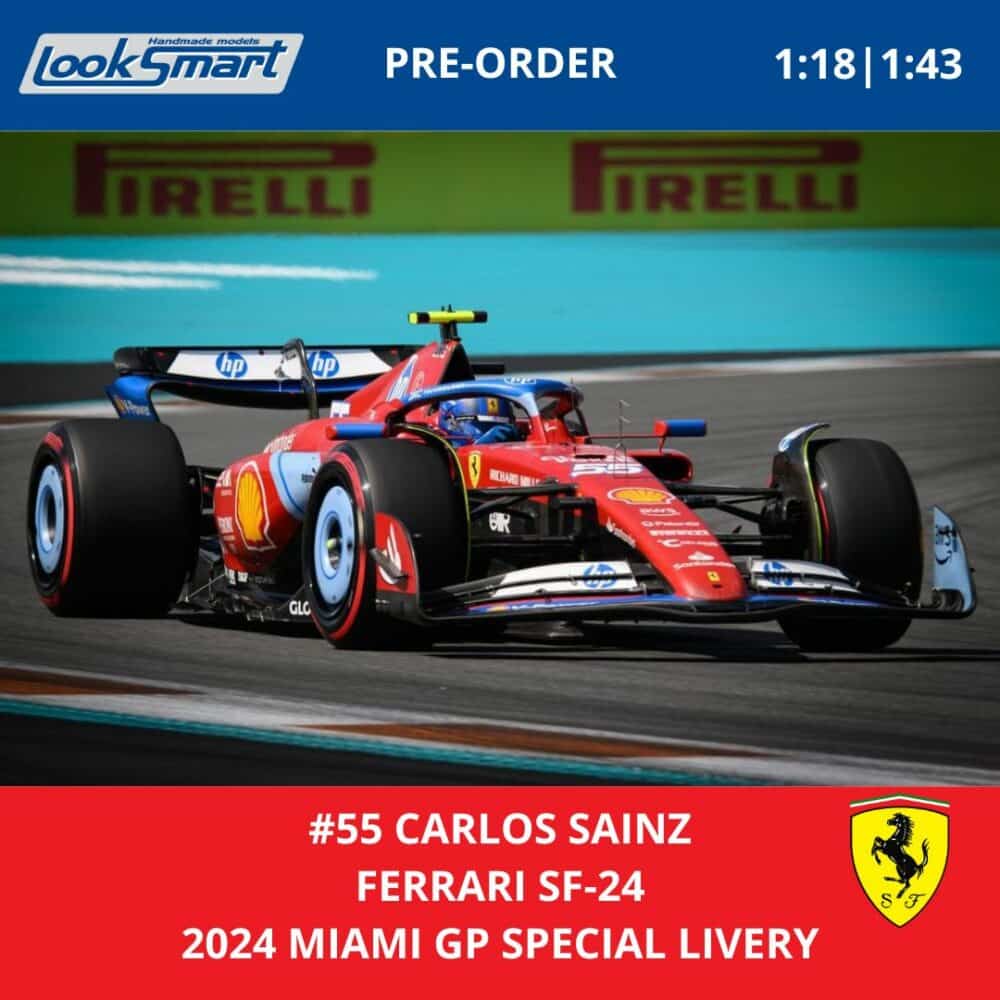 LookSmart Ferrari 2024 Carlos Sainz Miami GP Special Livery Model 1 | IG Studio