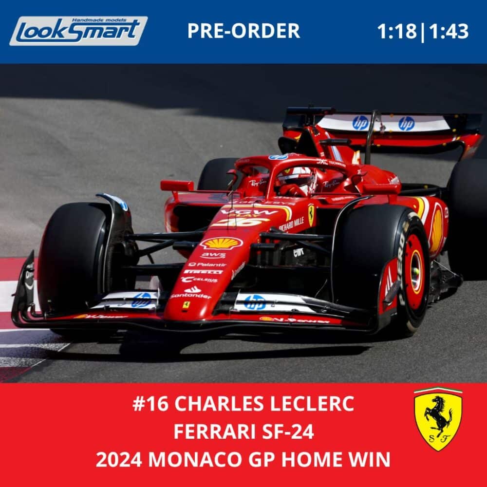 LookSmart Ferrari Charles Leclerc 2024 Monaco GP Home Win Model 1 | IG Studio