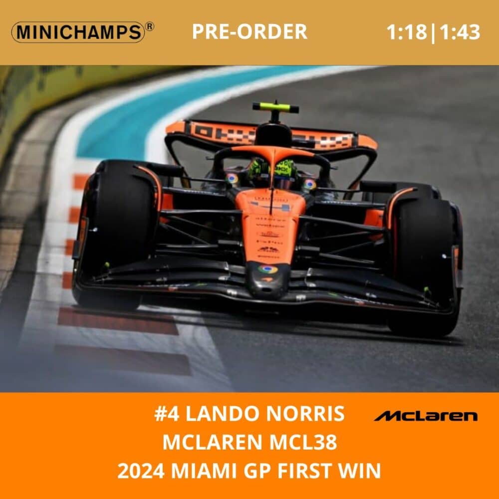 Minichamps Mclaren MCL38 Lando Norris Miami GP First Win 1 | IG Studio