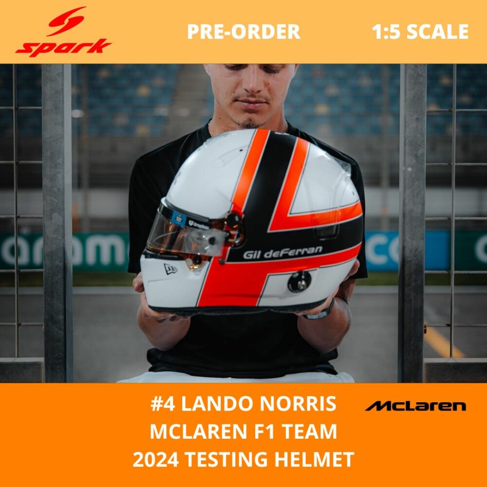 Spark Mclaren Lando Norris Winter Testing Helmet 1 | IG Studio