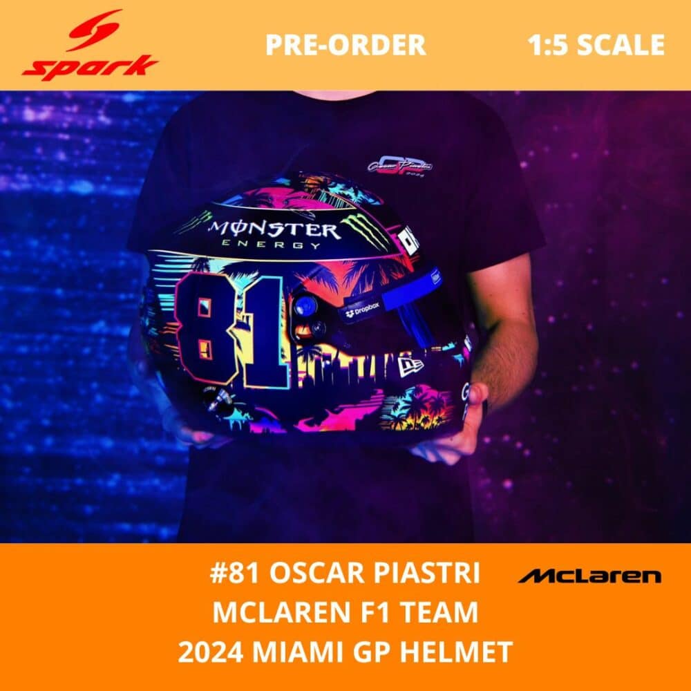 Spark Mclaren Oscar Piastri Miami GP Helmet 1 | IG Studio