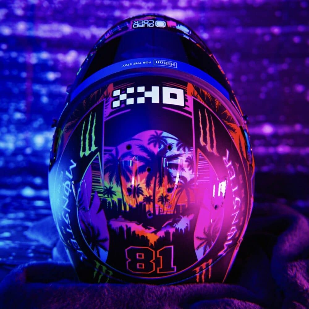 Spark Mclaren Oscar Piastri Miami GP Helmet 2 | IG Studio