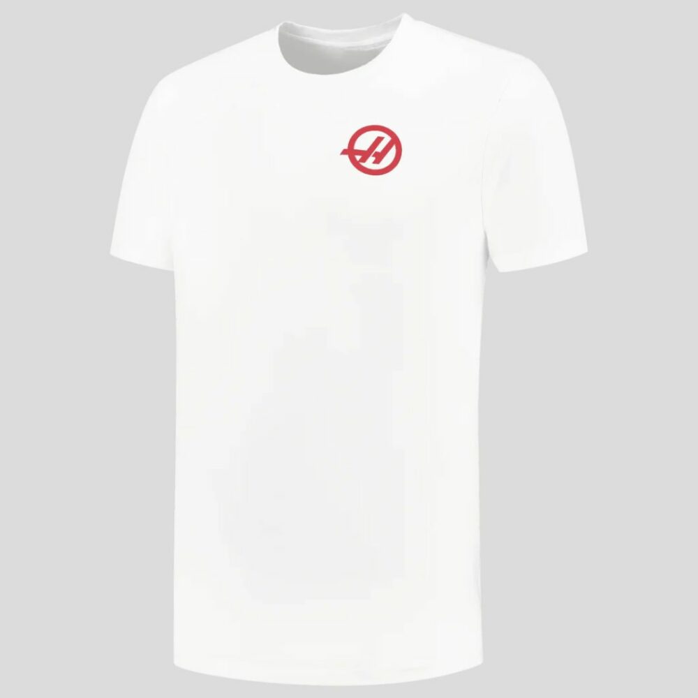 Haas 2024 Roundel Logo T Shirt White 5 | IG Studio