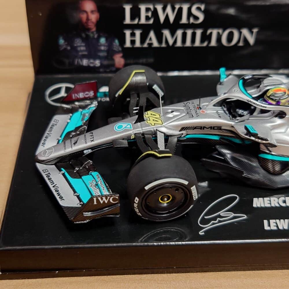 Minichamps Mercedes 2022 Lewis Hamilton French GP 300th GP Model 2 | IG Studio