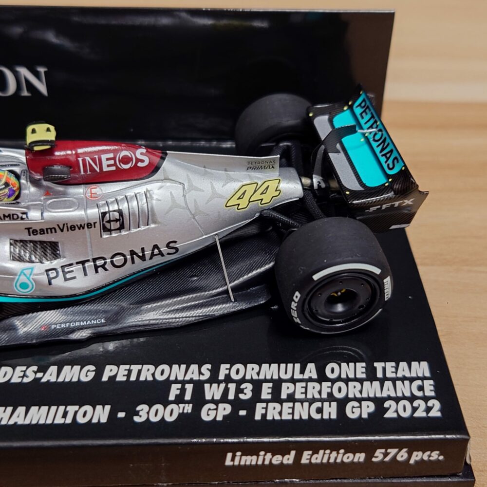 Minichamps Mercedes 2022 Lewis Hamilton French GP 300th GP Model 4 | IG Studio